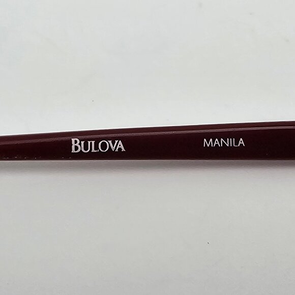 Bulova Manila Light Brown Maroon Eyeglasses Frame w/ Case 53-17-135 main image 8